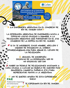 XXVII CONGRESO ENFERMERIA - RIO DE JANEIRO 2025